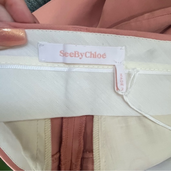 Seeby Chloe TROUSERS 6T7 - Muted Clay wide leg NEW with tag size 8 (40) - Picture 7 of 12